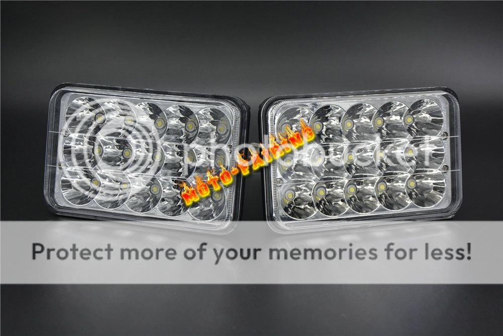 2 Pieces LED Headlights For Kenworth T400 T800 T600 W900B W900L Classic